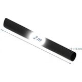 Krimpkous 2m - 12mm naar 6mm - Zwart - 1 stuk