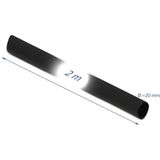Krimpkous - Zwart - Polyolefin - Lengte 2 m - Diameter 20 mm