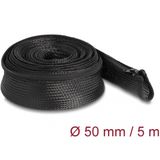 Delock - Gevlochten Slang - Kabelorganisatie - Zwart - Polyester - 5 m