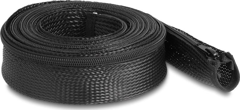 Delock - Gevlochten Slang - Kabelorganisatie - Zwart - Polyester - 5 m