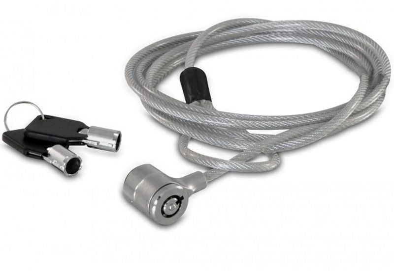 Delock - 20595 - Laptopbeveiligingskabel - Zilver - Staalkabel - 1,8 m