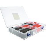 Krimpkous Assortiment - 520 Stuks - Zwart/Rood - Kunststof