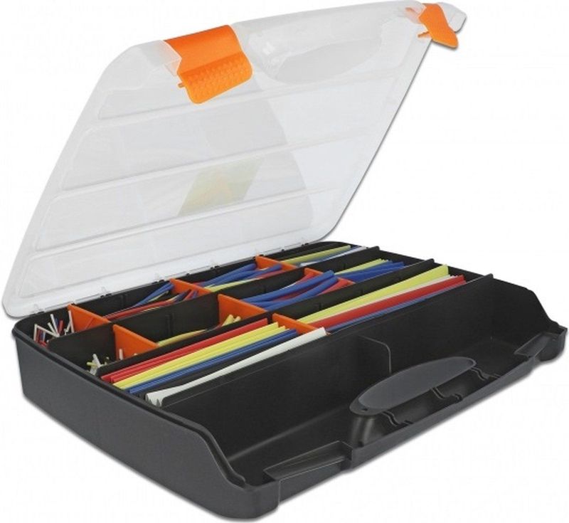 Krimpkous assortiment in handige bewaarkoffer - 590 stuks / diverse kleuren