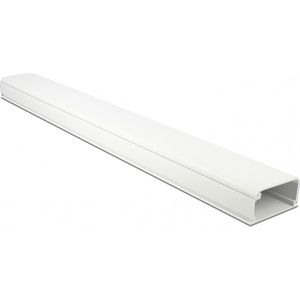 Kunststof kabelgoot met cover en zelfklevende plakstrip - 100 x 5,7 cm / wit
