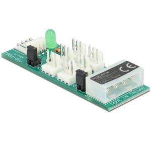 DeLOCK - Distribution Board - Adapter - Zwart - 6x fan 5V/12V