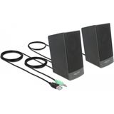 Delock - USB Stereo 2.0 Luidspreker - Zwart - 3,5 mm Aansluiting