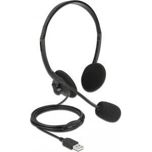 DeLOCK 27178 Hoofdtelefoon/Headset USB Type-A Zwart