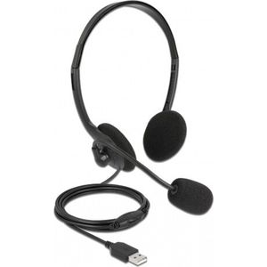 DeLOCK 27178 Hoofdtelefoon/Headset USB Type-A Zwart
