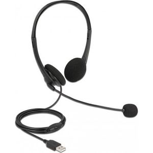 DeLOCK 27179 Hoofdtelefoon/Headset USB Type-A Zwart