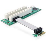 Delock - Riser-kaart PCI-Express - x1 naar 2x PCI - Flexibel Kabel - 9 cm