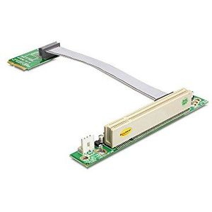 DELOCK MiniPCIe Riser Card > PCI 32bit / 5V links 13 cm kabel