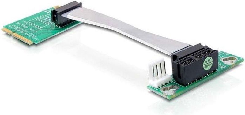 Delock - Mini PCI Express Riser Kaart Adapter - Accessoires voor Moederborden - Flexibele Kabel 13 cm