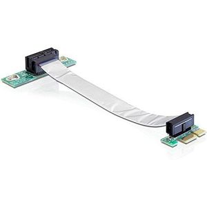 Delock Riser card PCI Express x1 met flexible cable left insertion
