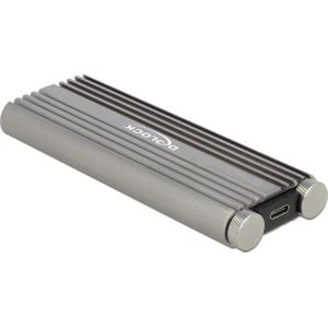 Delock - Externe Behuizing - M.2 NVME - USB-C - 20 Gbps - Metalen