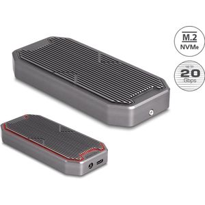 Delock - Externe Gamebehuizing - Grijs - Voor M.2 PCIe NVMe SSD - USB 3.2 Gen 2x2 20 Gbps