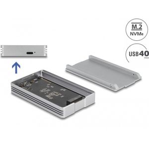 Delock - Enclosure - M.2 PCIe NVMe SSD - USB4™ 40 Gbps - Robuust Metaal