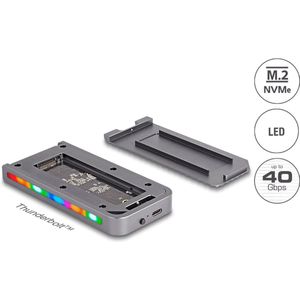 Delock 42026 Huisvesting (M.2 2280), Harddisk behuizing, Zilver