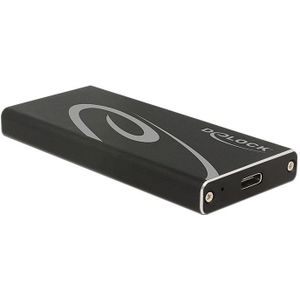 DeLOCK 42572, SSD-Gehäuse, M.2, 6 Gbit/s, USB Konnektivität, Schwarz