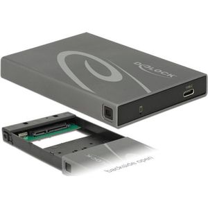 Delock Behuizing SATA HDD/SSD (2.5"), Harddisk behuizing, Grijs