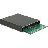 DeLOCK - Externe Behuizing - Zwart - Voor 2 M.2 SSD's - USB3.1 - RAID Ondersteuning