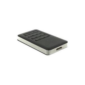 DeLOCK 42594, SSD-Gehäuse, M.2, SATA, 5 Gbit/s, USB Anschluss, Schwarz, Silber