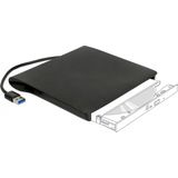 DeLOCK Behuizing - USB3.0 - Zwart - Voor 5,25 Inch Ultra Slim SATA Drives