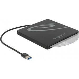 DeLOCK Behuizing 5.25'' Slot-in Slim SATA - USB 3.0 - Zwart