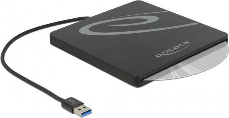DeLOCK Behuizing 5.25'' Slot-in Slim SATA - USB 3.0 - Zwart