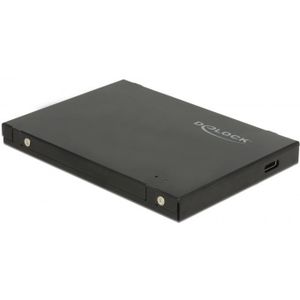 Delock USB-C 3.1 Gen2 voor M.2 NVME SSD's (M.2 2230, M.2 2242, M.2 2260, M.2), Harddisk behuizing, Zwart
