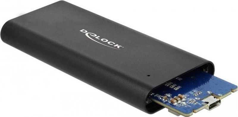 Delock - M.2 PCIe NVMe SSD Behuizing - USB Type-C - Metalen - 10 Gbps