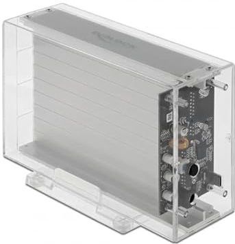 Delock - Dual Enclosure - 2 x 3.5 Inch SATA HDD - USB Type-C - Transparant
