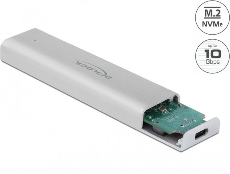Delock - Externe Behuizing - M.2 NVMe PCIe SSD - USB 3.2 Gen 2 - Type-C