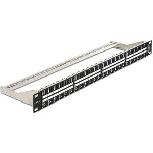 Delock - Patch Panel - Zwart - 48 Keystone Modules - 1U