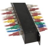 Premium - CAT6 Gigabit Patch Panel - 1U - 24 Poorten - Afgeschermd - Zwart