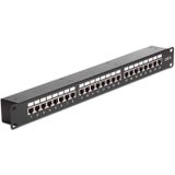 Delock Patchpanel Zwart Cat6 1u