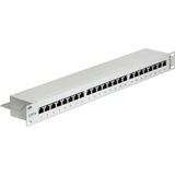 Delock - 19 Inch Patch Panel - Grijs - 24x RJ45 - CAT6 - STP - 1U