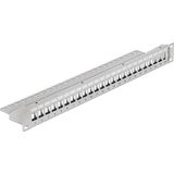 DeLOCK 19″ Keystone Patch Panel 24 Port grey patchpaneel