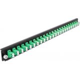 Delock 19″ Splice Box Front Panel 24 port LC Duplex green