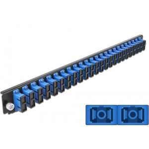 Delock Glasvezel lasdoospaneel, Server accessoires, Zwart