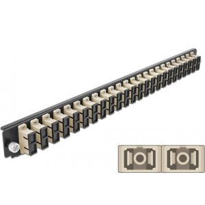 19 inch splice doos voorpanel 24 poort SC duplex beige