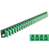 19 inch splice doos voorpanel 24 poort LC quadgroen