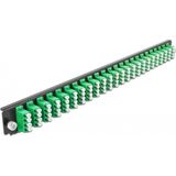 19 inch splice doos voorpanel 24 poort LC quadgroen