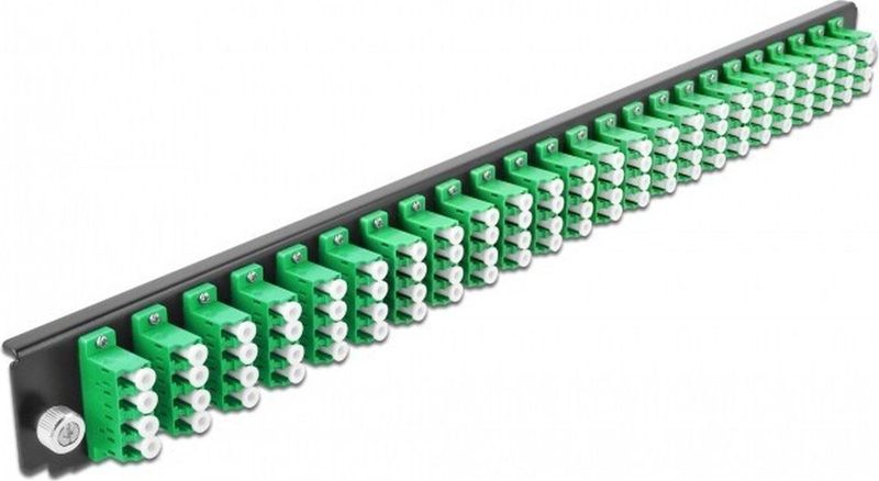 19 inch splice doos voorpanel 24 poort LC quadgroen