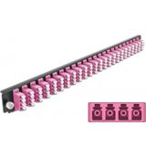 19 inch splice doos voorpanel 24 poort LC Quad Violet