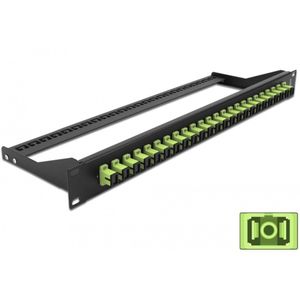 Delock - Patch Panel - Limoengroen - 24 x SC Simplex - 19 Inch - 1U