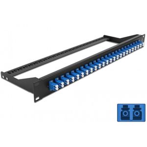 Delock 19? LWL Patchpanel 24 poorten LC Duplex blauw, Server accessoires, Blauw