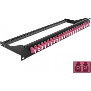 Delock - 19 Inch - Fiber Patch Panel - Violet - 24 x LC Duplex Vrouwelijk
