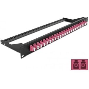 Delock 19? LWL Patchpanel 24 Port LC Duplex violet, Server accessoires, Paars