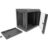Delock - 10" Netwerkkast - 6U - Wandmontage - Zwart - Veiligheidsglas