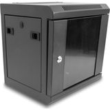 Delock - 10" Netwerkkast - 6U - Wandmontage - Zwart - Veiligheidsglas